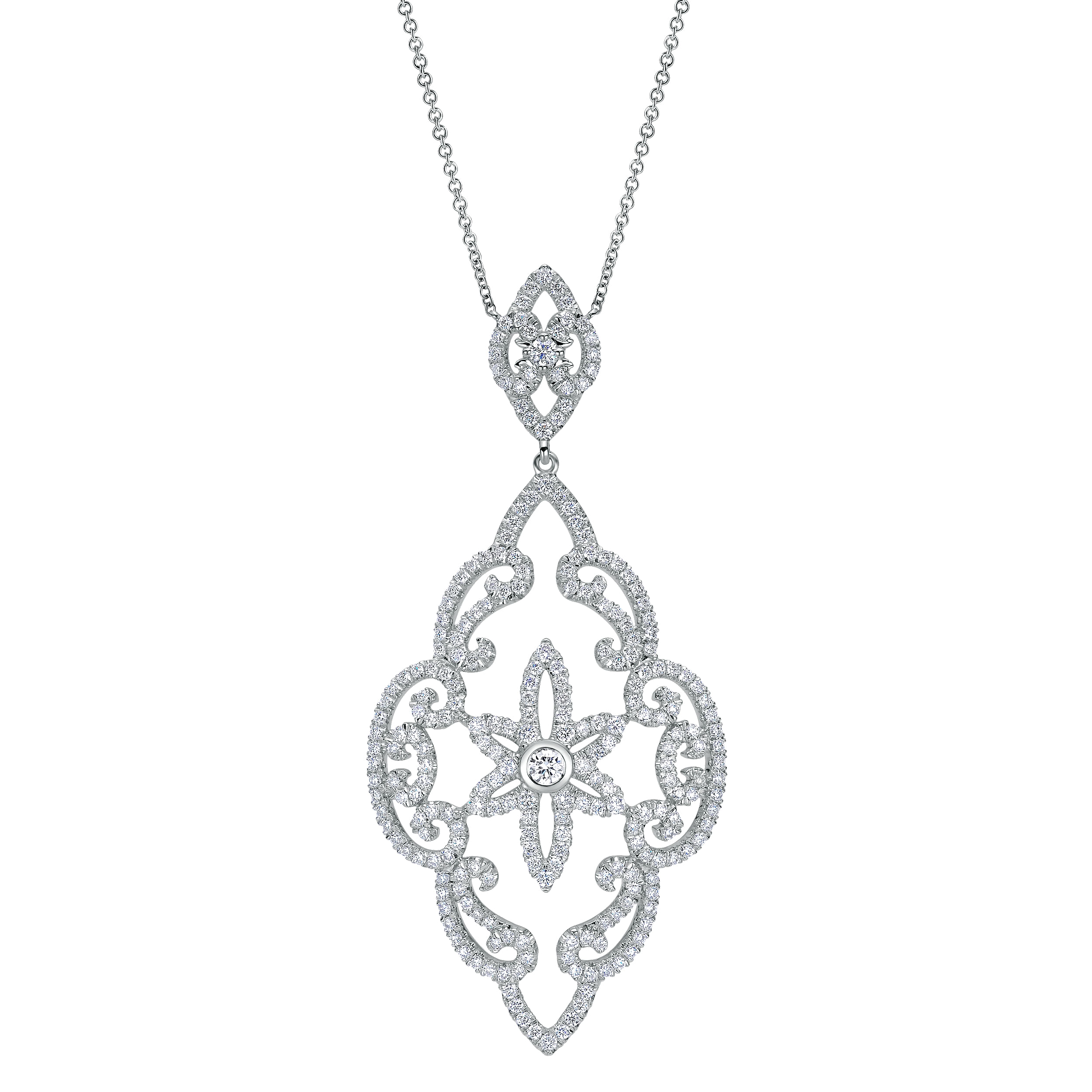 18 inch 18K White Gold Fashion Necklace