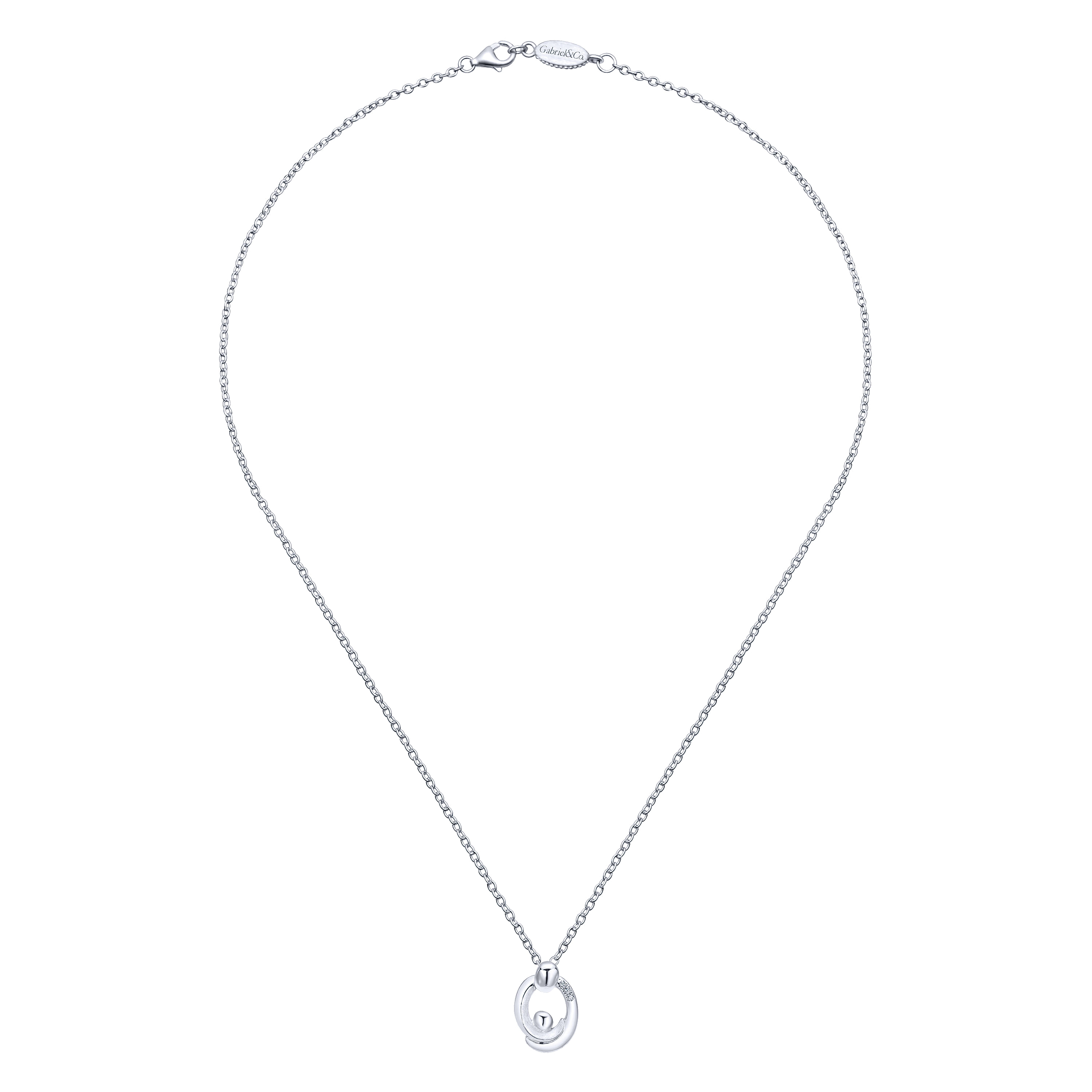 18 inch 925 Silver Diamond Necklace