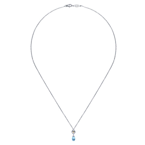 18 inch Silver 18K Yellow Gold Fashion Necklace