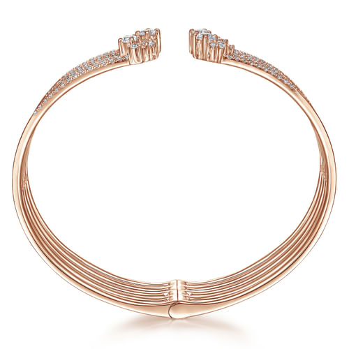 18K Rose Gold Diamond Fashion Bangle