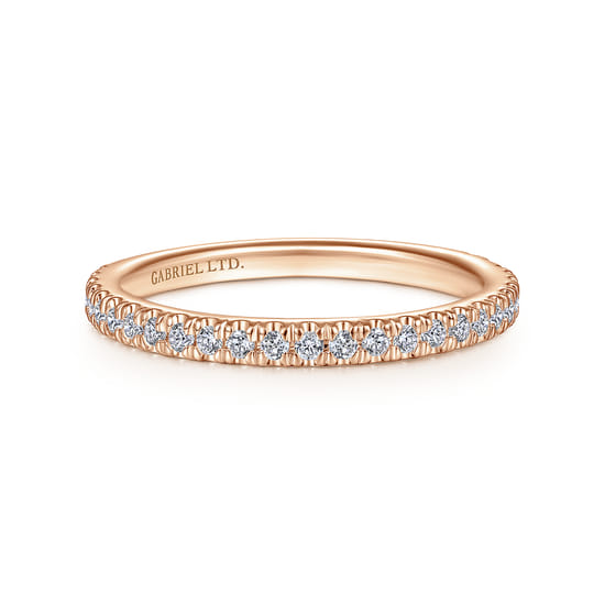 Gabriel - 18K Rose Gold Diamond Matching Wedding Band