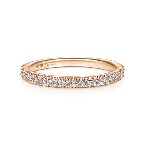 18K Rose Gold Diamond Matching Wedding Band 18K Rose Gold Diamond Matching Wedding Band