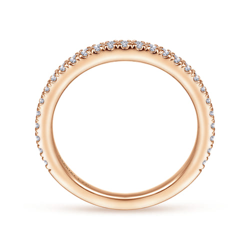 18K Rose Gold Diamond Matching Wedding Band 18K Rose Gold Diamond Matching Wedding Band