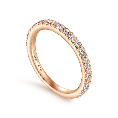 18K Rose Gold Diamond Matching Wedding Band 18K Rose Gold Diamond Matching Wedding Band