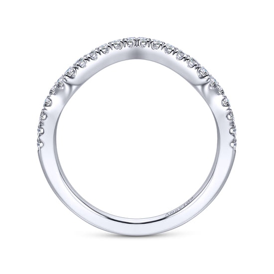18K White Gold  Matching Wedding Band angle 2