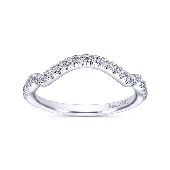 18K White Gold  Matching Wedding Band angle 5