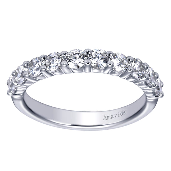 18K White Gold  Matching Wedding Band angle 5