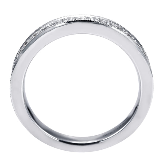 18K White Gold  Matching Wedding Band angle 2