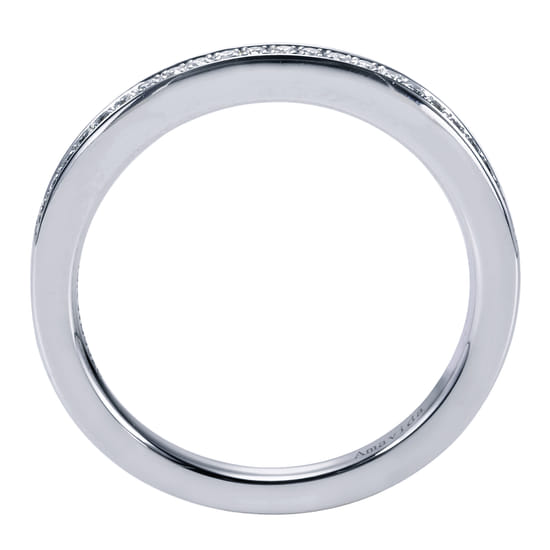 18K White Gold  Matching Wedding Band angle 2