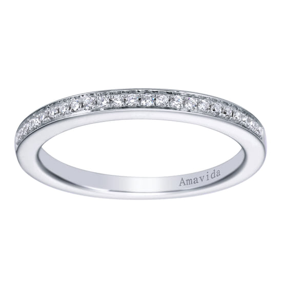 18K White Gold  Matching Wedding Band angle 5
