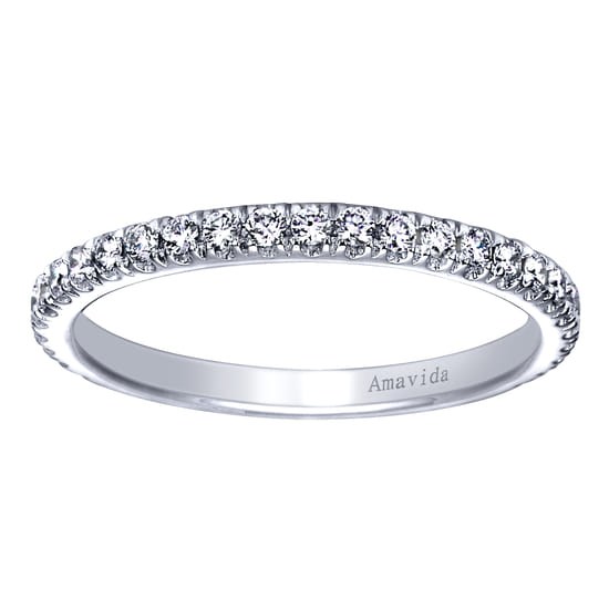18K White Gold  Matching Wedding Band angle 5