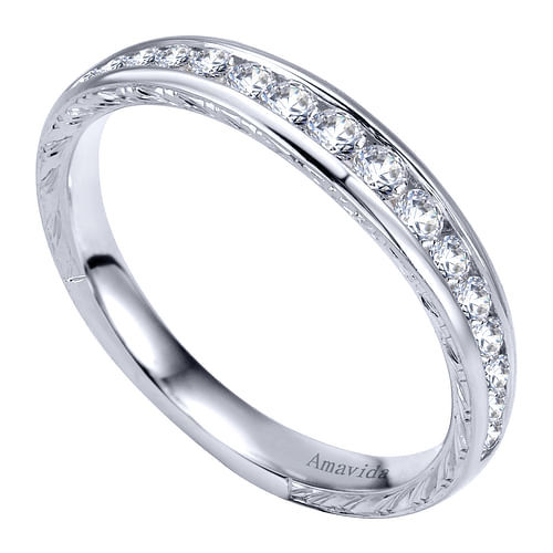 18K White Gold  Matching Wedding Band