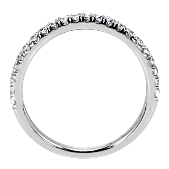 18K White Gold  Matching Wedding Band angle 2