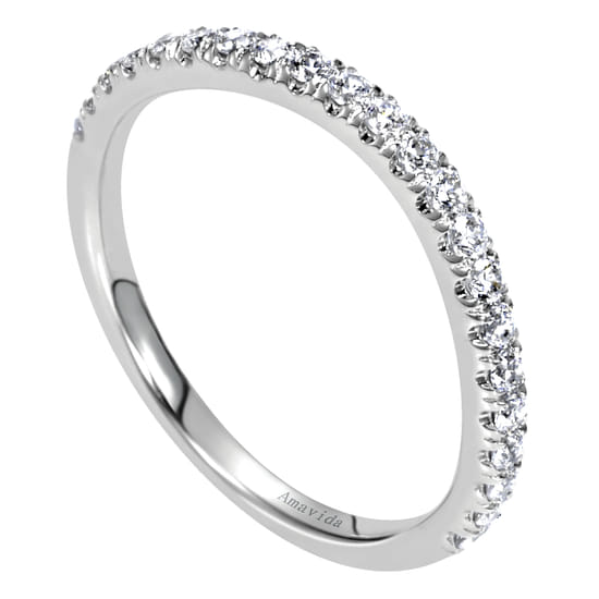 18K White Gold  Matching Wedding Band angle 3