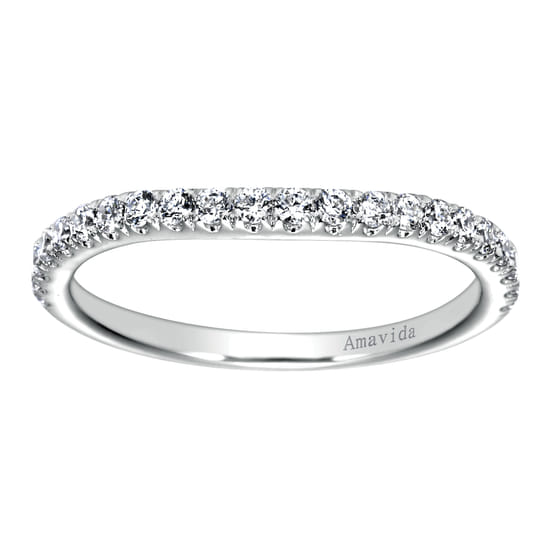 18K White Gold  Matching Wedding Band angle 5