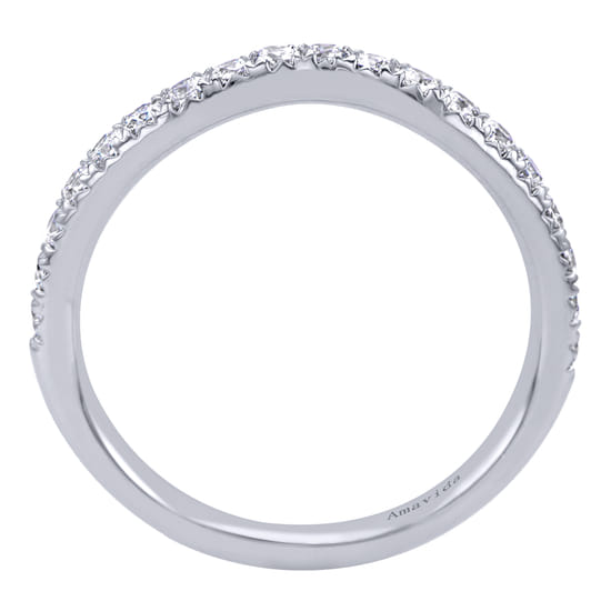 18K White Gold  Matching Wedding Band angle 2