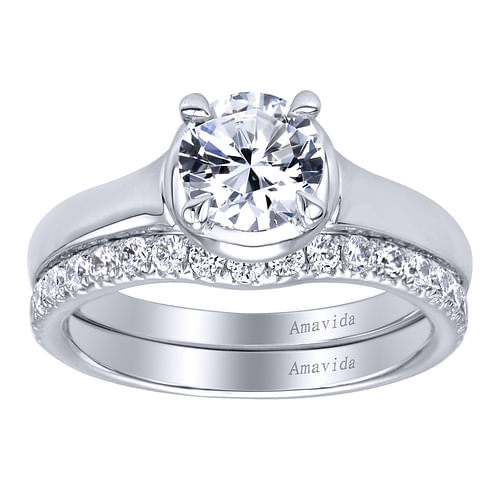 18K White Gold  Matching Wedding Band