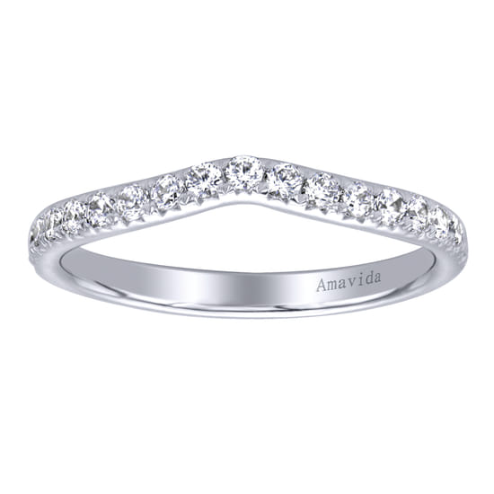 18K White Gold  Matching Wedding Band angle 5