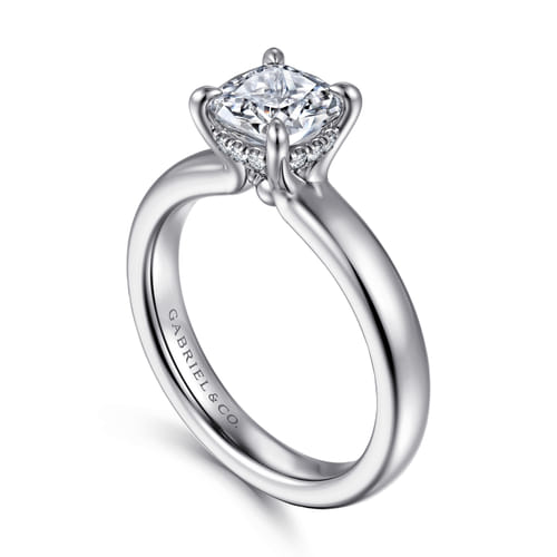 18K White Gold Cushion Cut Diamond Engagement Ring 18K White Gold Cushion Cut Diamond Engagement Ring
