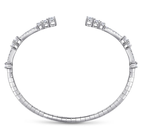 18K White Gold Diamond Bangle