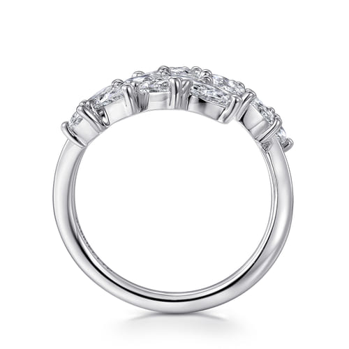 18K White Gold Diamond Bypass Ring 18K White Gold Diamond Bypass Ring