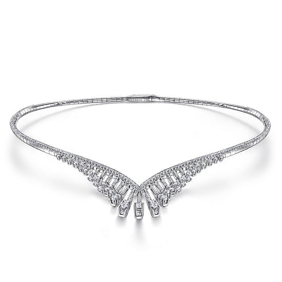 Gabriel - 18K White Gold Diamond Choker Necklace