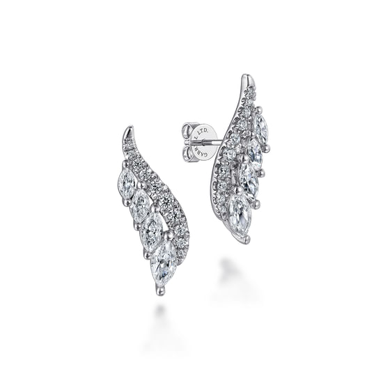 Gabriel - 18K White Gold Diamond Earrings