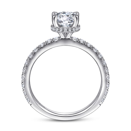 18K White Gold Diamond Engagement Ring