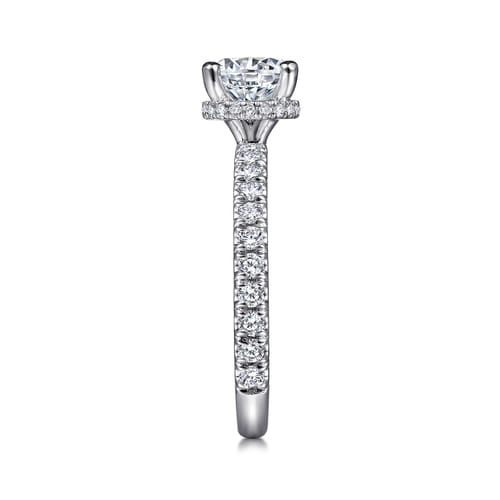 18K White Gold Diamond Engagement Ring