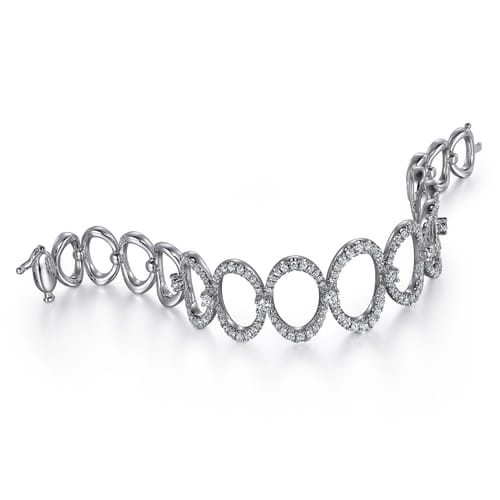 18K White Gold Diamond Link Bangle 18K White Gold Diamond Link Bangle