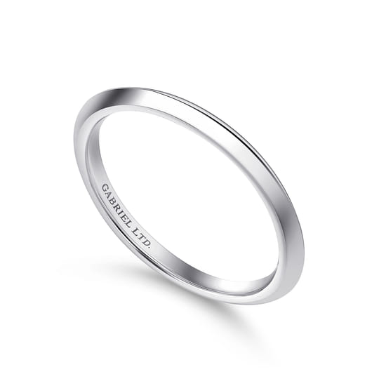 18K White Gold Diamond Matching Wedding Band angle 3
