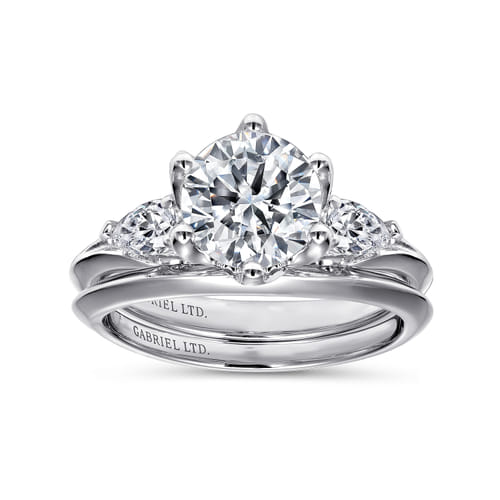 18K White Gold Diamond Matching Wedding Band 18K White Gold Diamond Matching Wedding Band