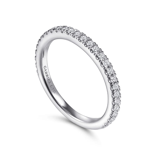 18K White Gold Diamond Matching Wedding Band