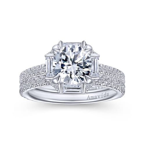 18K White Gold Diamond Matching Wedding Band