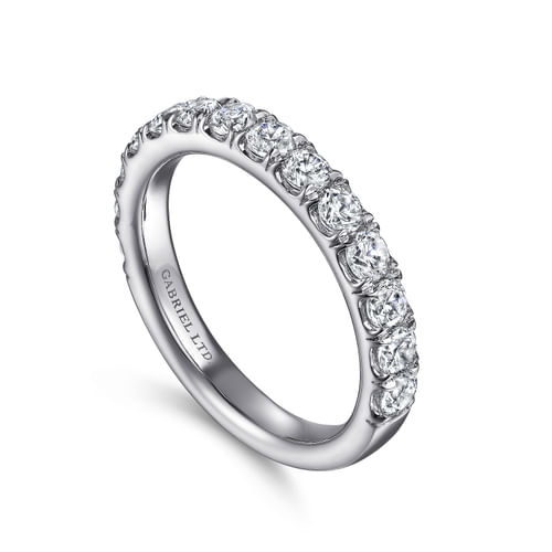 18K White Gold Diamond Matching Wedding Band