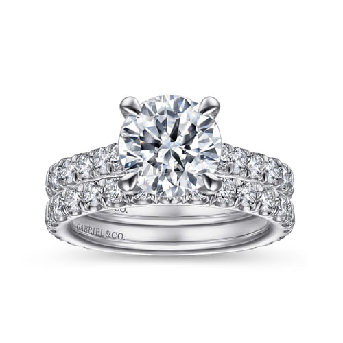 18K White Gold Diamond Matching Wedding Band