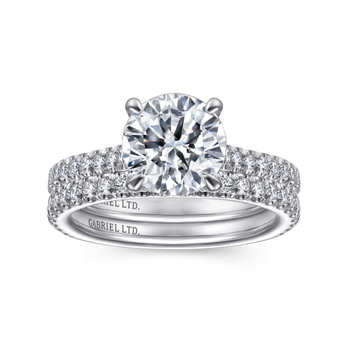 18K White Gold Diamond Matching Wedding Band