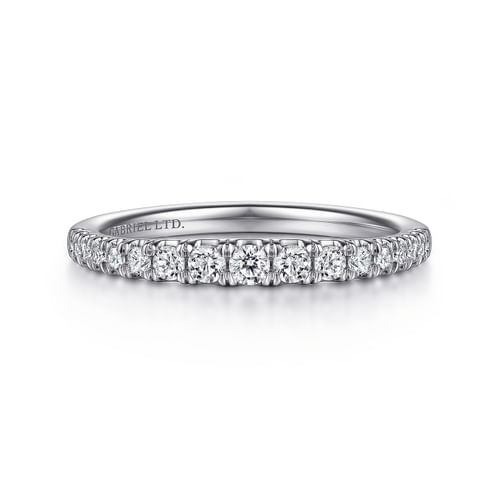 18K White Gold Diamond Matching Wedding Band