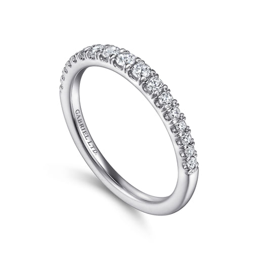 18K White Gold Diamond Matching Wedding Band