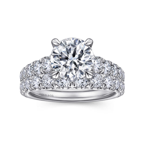 18K White Gold Diamond Matching Wedding Band