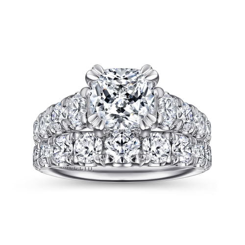 18K White Gold Diamond Matching Wedding Band