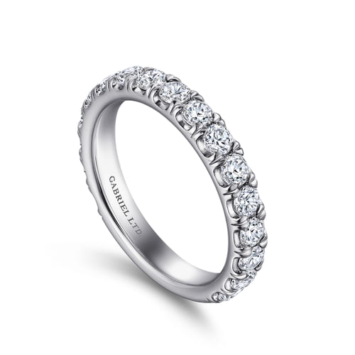 18K White Gold Diamond Matching Wedding Band