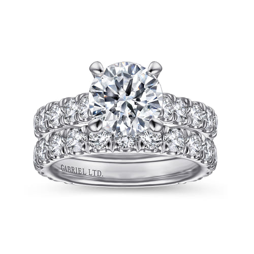 18K White Gold Diamond Matching Wedding Band 18K White Gold Diamond Matching Wedding Band