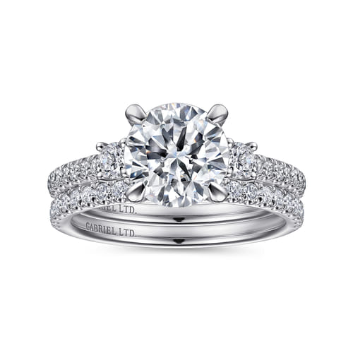 18K White Gold Diamond Matching Wedding Band