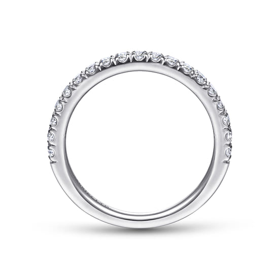 18K White Gold Diamond Matching Wedding Band angle 2