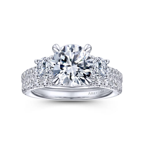 18K White Gold Diamond Matching Wedding Band 18K White Gold Diamond Matching Wedding Band