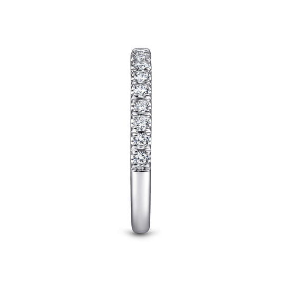 18K White Gold Diamond Matching Wedding Band angle 5