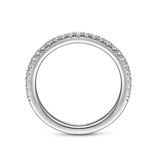 18K White Gold Diamond Matching Wedding Band angle 2