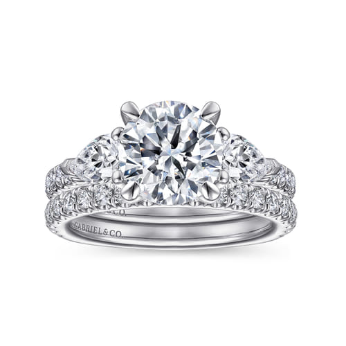 18K White Gold Diamond Matching Wedding Band