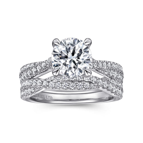 18K White Gold Diamond Matching Wedding Band